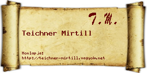 Teichner Mirtill névjegykártya